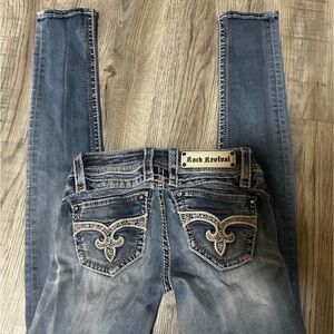 Rock Revival Straight Leg Jeans in Classic Blue